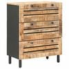 vidaXL Opslagkasten 60 x 33 x 75 cm Massief Mango Hout Naturel