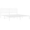 vidaXL Bedframe met hoofdbord metaal wit 180x200 cm
