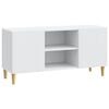 vidaXL Tv-meubel 102 x 34,5 x 50 cm Wit Bewerkt hout