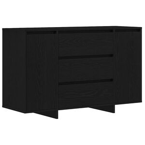 vidaXL Dressoir Zwart Eiken 120 x 41 x 75 cm Bewerkt hout