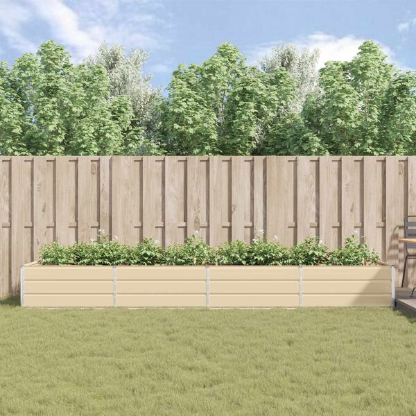 vidaXL Plantenbak Ivoor 195 x 100 x 45 cm Gegalvaniseerd staal