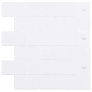 vidaXL Subway Tegel 10 pcs Wit 30,5 x 30,5 cm Polyurethaan en PET