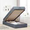 vidaXL Bedframe met matras met matras 2 pcs Dim Grijs Fluweel