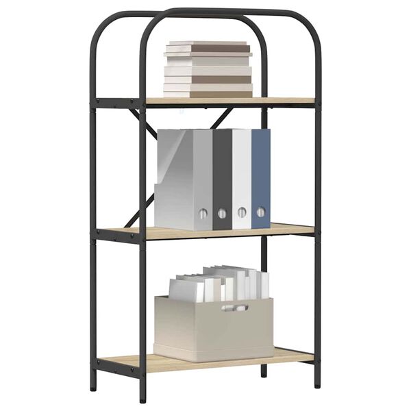 vidaXL Boekenkast Sonoma Eiken 60 x 30 x 109 cm Bewerkt hout