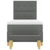 vidaXL Boxspring bed met matras Donkergrijs 90 x 200 cm Stof