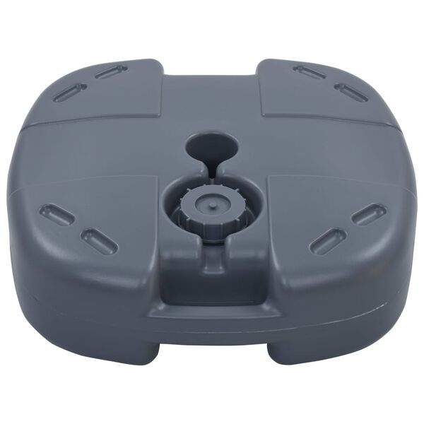 vidaXL Parasolvoet draagbaar gevuld met zand/water grijs