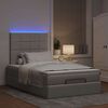 vidaXL Ottoman bed met matras en LED's 120x190 cm stof taupe
