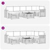 vidaXL Sofa-Sets 8 pcs Natuurlijk en Lichtgrijs Massief Acaciahout