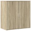 vidaXL Dressoirs 2 st 79x38x80 cm bewerkt hout sonoma eikenkleurig