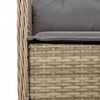 vidaXL 3-delige Tuinset met kussens poly rattan beige