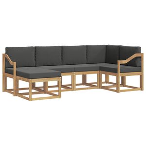 vidaXL Buiten bankenset 6 st Wit en antracietkleurig Polyester