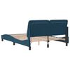 vidaXL Bedframe met LED zonder matras fluweel blauw 120x200 cm