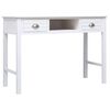 vidaXL Bureau 108x45x76 cm massief paulowniahout wit