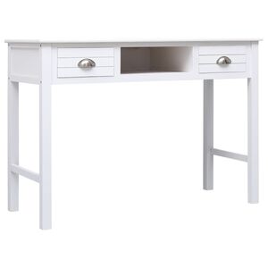 vidaXL Bureau 108x45x76 cm massief paulowniahout wit