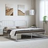 vidaXL Bedframe met hoofdbord metaal wit 193x203 cm
