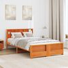 vidaXL Bedframe met hoofdeinde Wasbruin 120 x 200 cm Bewerkt hout