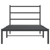 vidaXL Bedframe met hoofdbord metaal zwart 107x203 cm