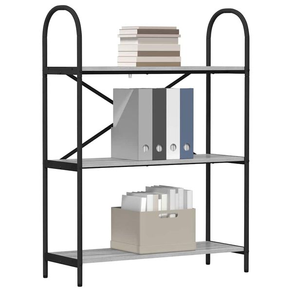 vidaXL Boekenkast Grijs Sonoma 80 x 30 x 109 cm Bewerkt hout