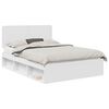 vidaXL Bedframe met hoofdeinde Wit 160 x 200 cm Massief grenenhout