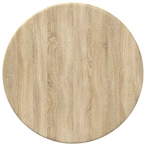 vidaXL Tafelblad &Oslash; 30 x 1,5 cm Rond Bewerkt hout Sonoma Eiken