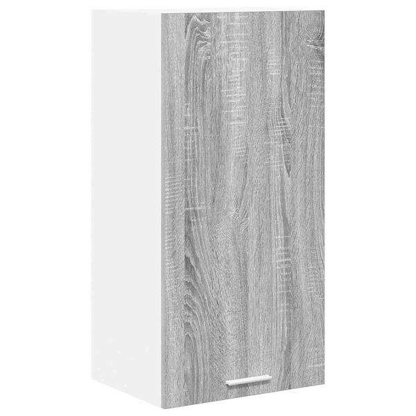 vidaXL Hangkast Grijs Sonoma en Wit 40 x 31 x 80 cm Bewerkt hout