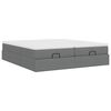 vidaXL Ottoman bed met matrassen 180x200cm stof donkergrijs