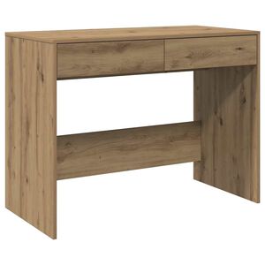 vidaXL Bureau 101x50x76,5 cm bewerkt hout artisanaal eikenkleur