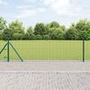vidaXL Hek met Paal Groen 0,4 x 10 m Staal en PVC