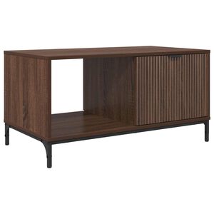 vidaXL Salontafel Bruin Eiken 90 x 49 x 46 cm Bewerkt hout
