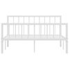 vidaXL Bedframe metaal wit 140x200 cm