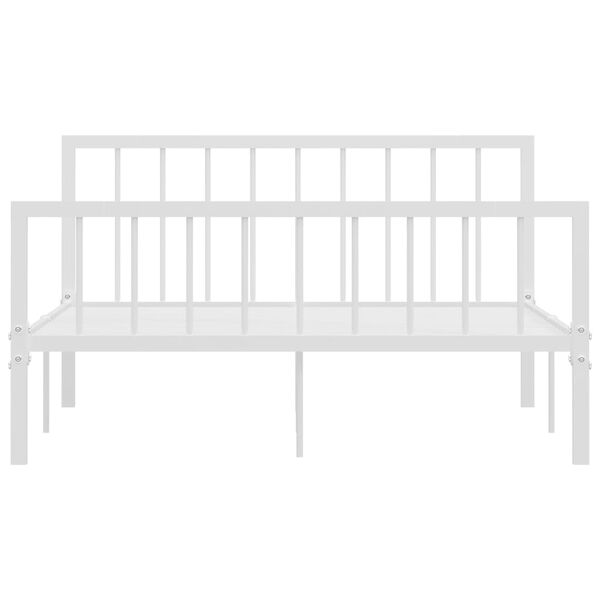 vidaXL Bedframe metaal wit 140x200 cm