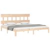 vidaXL Bedframe met hoofdbord massief hout