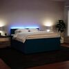 vidaXL Boxspring met matras fluweel blauw 200x200 cm