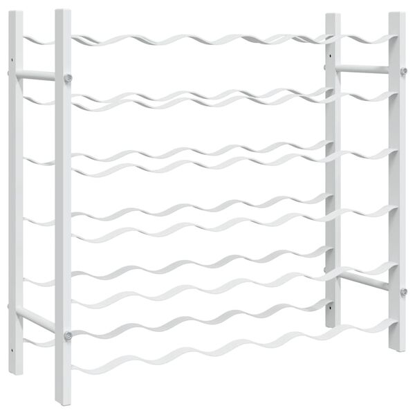 vidaXL Wijnrek voor 36 flessen metaal wit