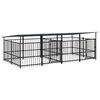 vidaXL Hondenkennel met dak 7,51 m&sup2; staal