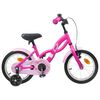 vidaXL Kinderfiets 14 Inch voor 3-5 jaar oud Donkerroze