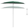 vidaXL Parasol half met paal 180x90 cm groen