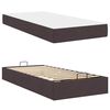 vidaXL Bedframe met matras Donkerbruin 80 x 200 cm Stof