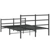 vidaXL Bedframe met hoofd- en voeteneinde&nbsp;metaal zwart 140x190 cm