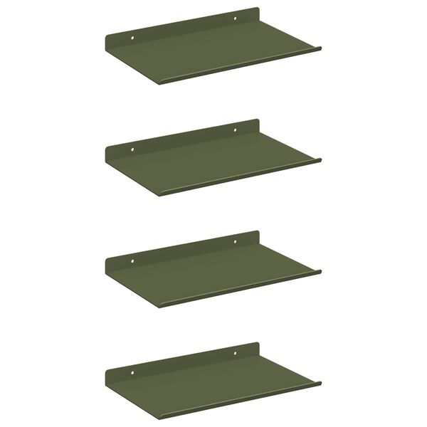 vidaXL Drijvende plank 4 pcs Olijf Groen 30 x 18 x 2,5 cm Staal