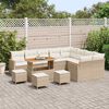 vidaXL Tuin Sofa Set met kussen met opslag 13 pcs Beige Poly Rattan