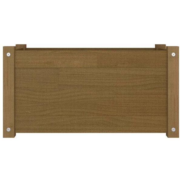 vidaXL Plantenbak 60x31x31 cm massief grenenhout honingbruin