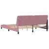 vidaXL Bedframe zonder matras fluweel roze 180x200 cm
