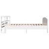 vidaXL Bedframe zonder matras massief grenenhout wit 90x200 cm