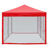 vidaXL Partytent inklapbaar met zijwanden 3x6 m rood