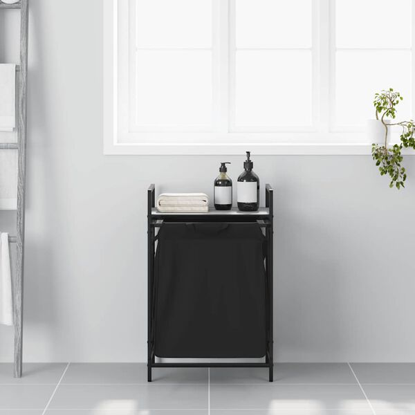 vidaXL Wasmand 1 vak met plank grijs sonoma eiken