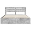 vidaXL Bedframe met hoofdeinde Beton 200 x 200 cm Massief grenenhout