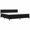 vidaXL Boxspringbed met matras met hoofdeinde Zwart 200 x 200 cm Stof