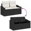 vidaXL Tuin Sofa Set met kussen met opslag 13 pcs Zwart en Cr&egrave;me