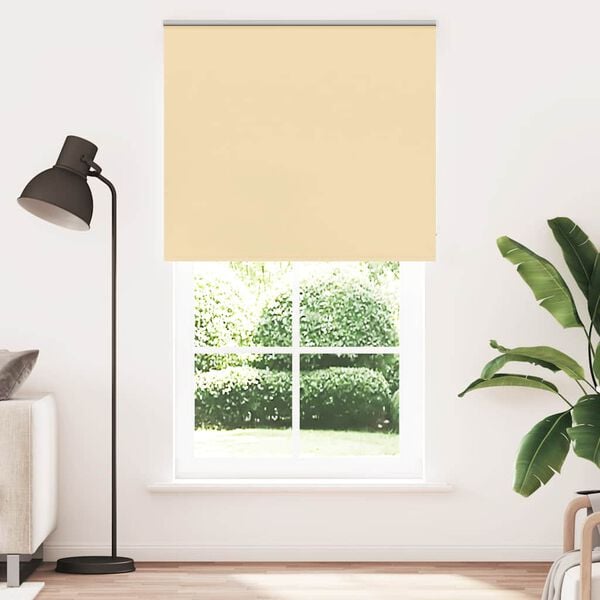 vidaXL Rolgordijn verduisterend 130x230 cm stofbreedte 126,6 cm beige